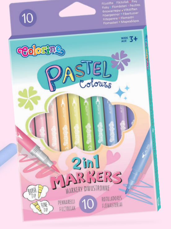 Pastel Viltstiften, dubbelzijdig 10 stl